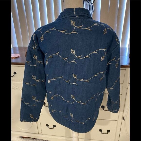 Denim embroidered jean jacket Medium - Picture 6 of 6